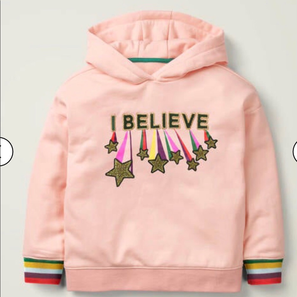 SOLD NWT Mini Boden Cosy Sparkle Hoodie 8-9Y - Picture 1 of 4